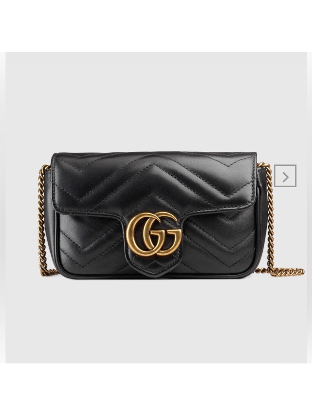 Gucci Black Quilted Leather Crossbody with Gold Double G